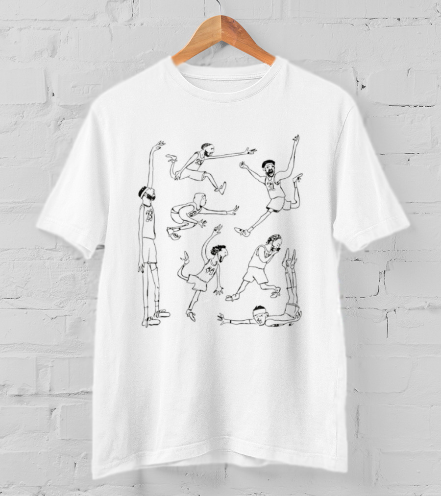 New York Knicks Basketball Players NBA 2026 Sketch T-Shirt