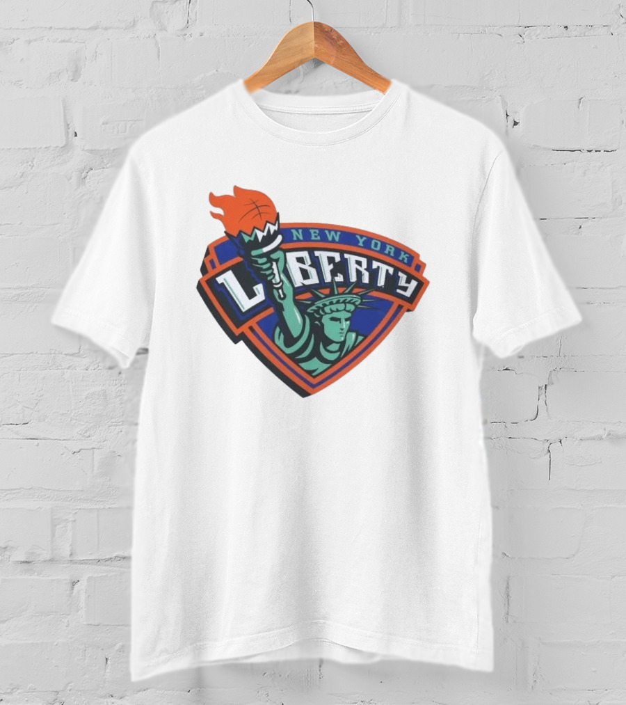 New York Liberty Statue Of Liberty Basketball Torch T-Shirt