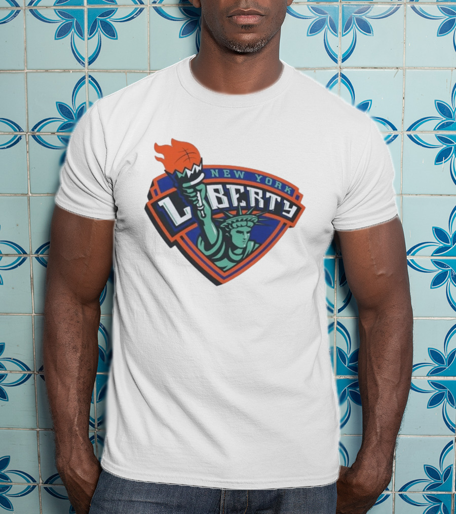 New York Liberty Statue Of Liberty Basketball Torch T-Shirt