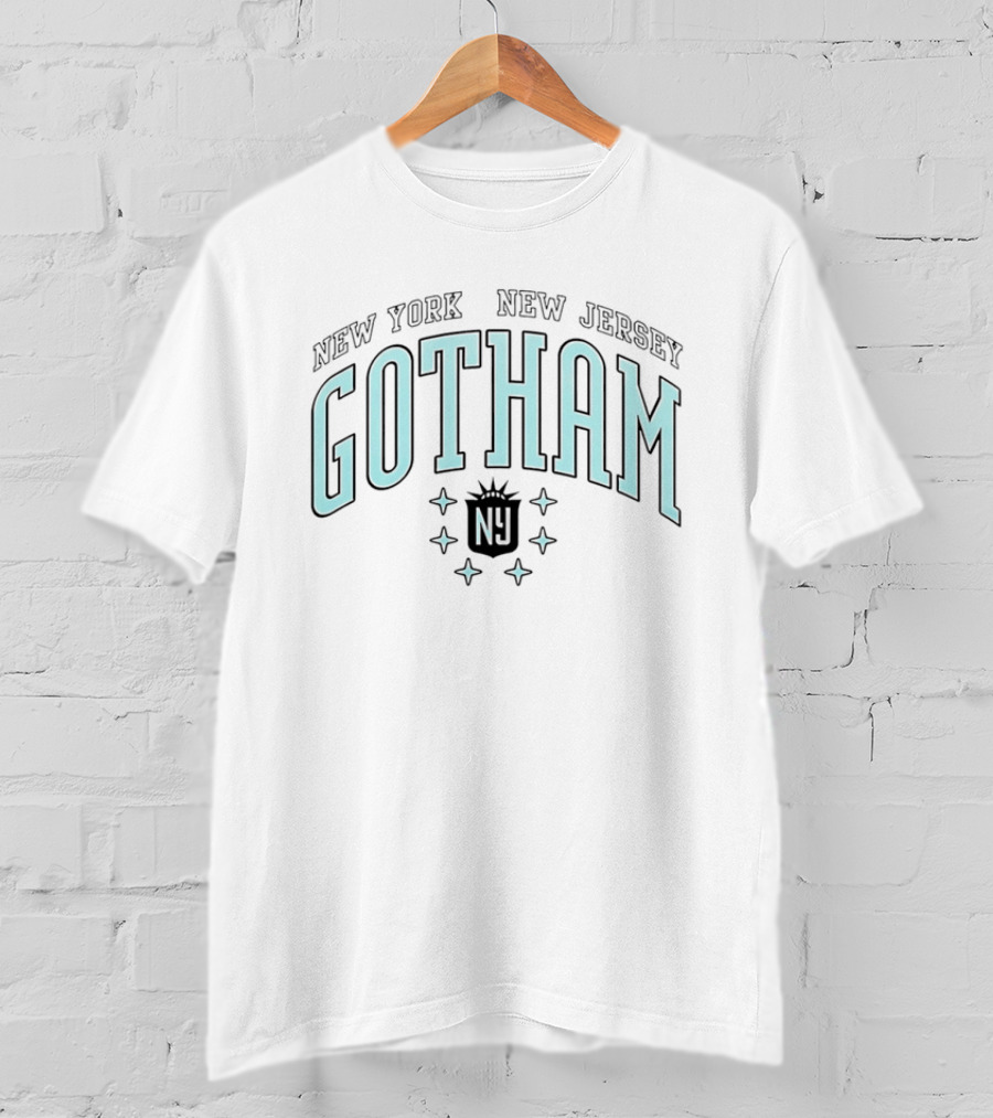 New York New Jersey Gotham NY Statue Stars T-Shirt