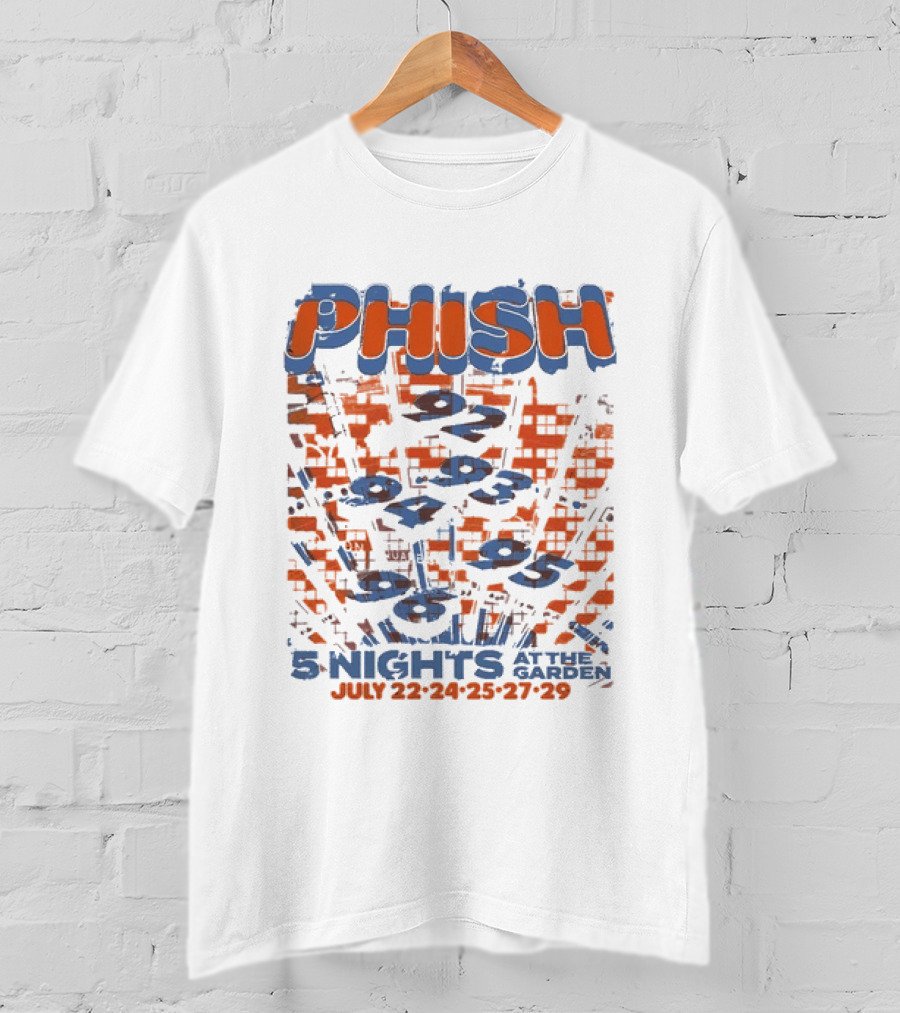 Phish Five Nights At Madison Square Garden New York City July 22 To 29 2026 Fourth Edition Knicks T-Shirt
