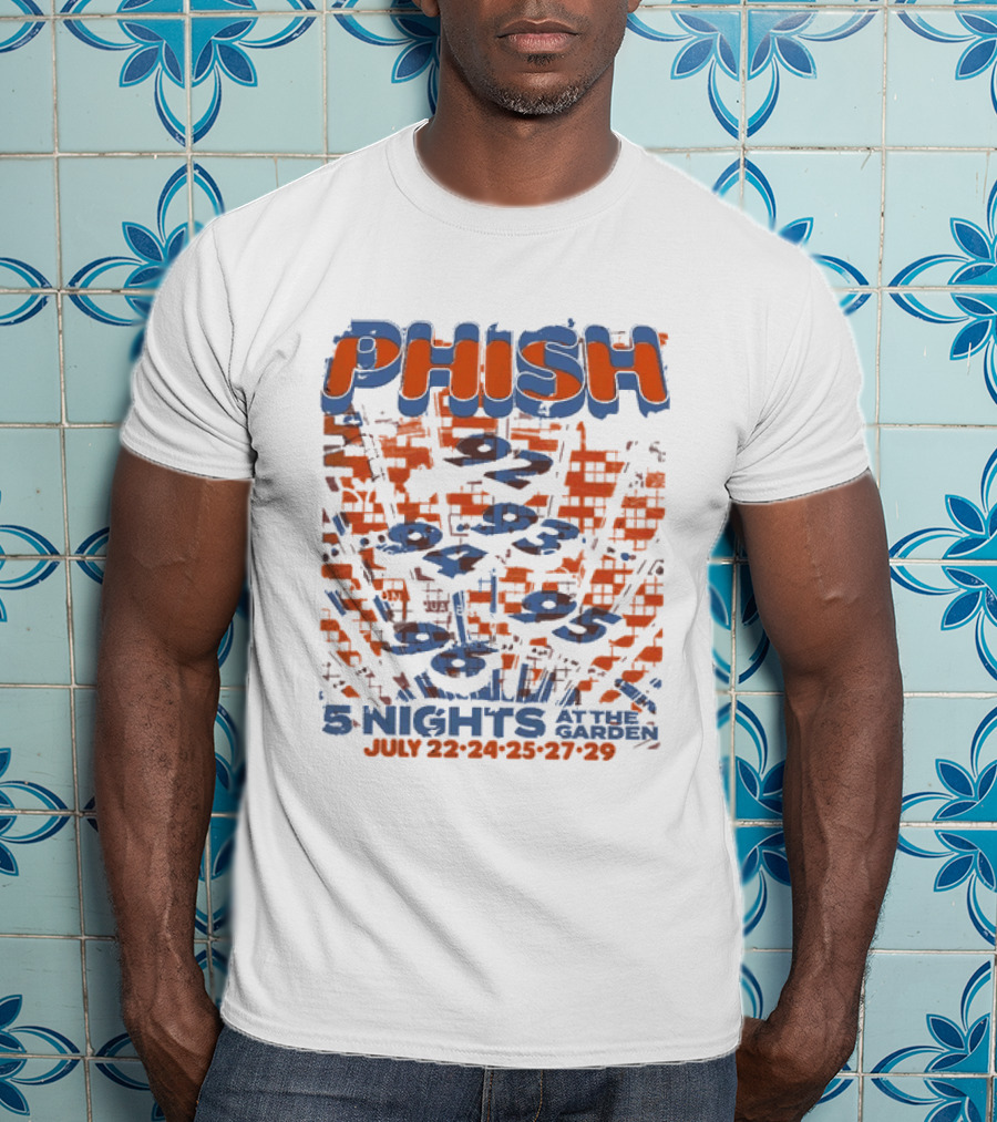 Phish Five Nights At Madison Square Garden New York City July 22 To 29 2026 Fourth Edition Knicks T-Shirt