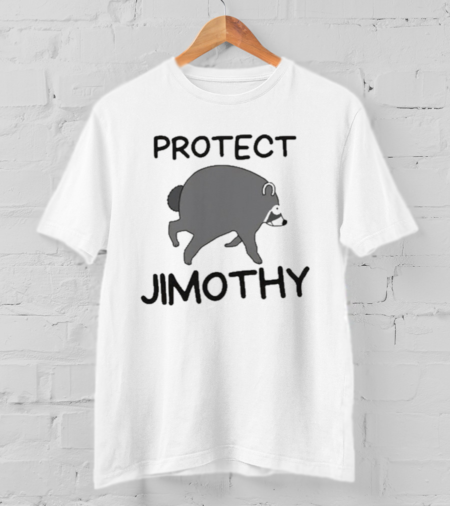 Protect Jimothy Raccoon Cute Cartoon Animal T-Shirt
