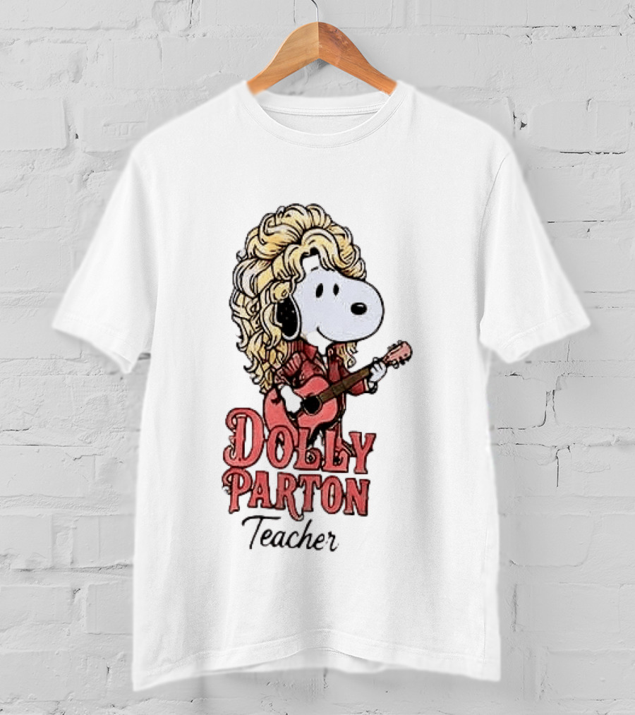 Dolly Parton Teacher Snoopy Plays Guitar T-Shirt