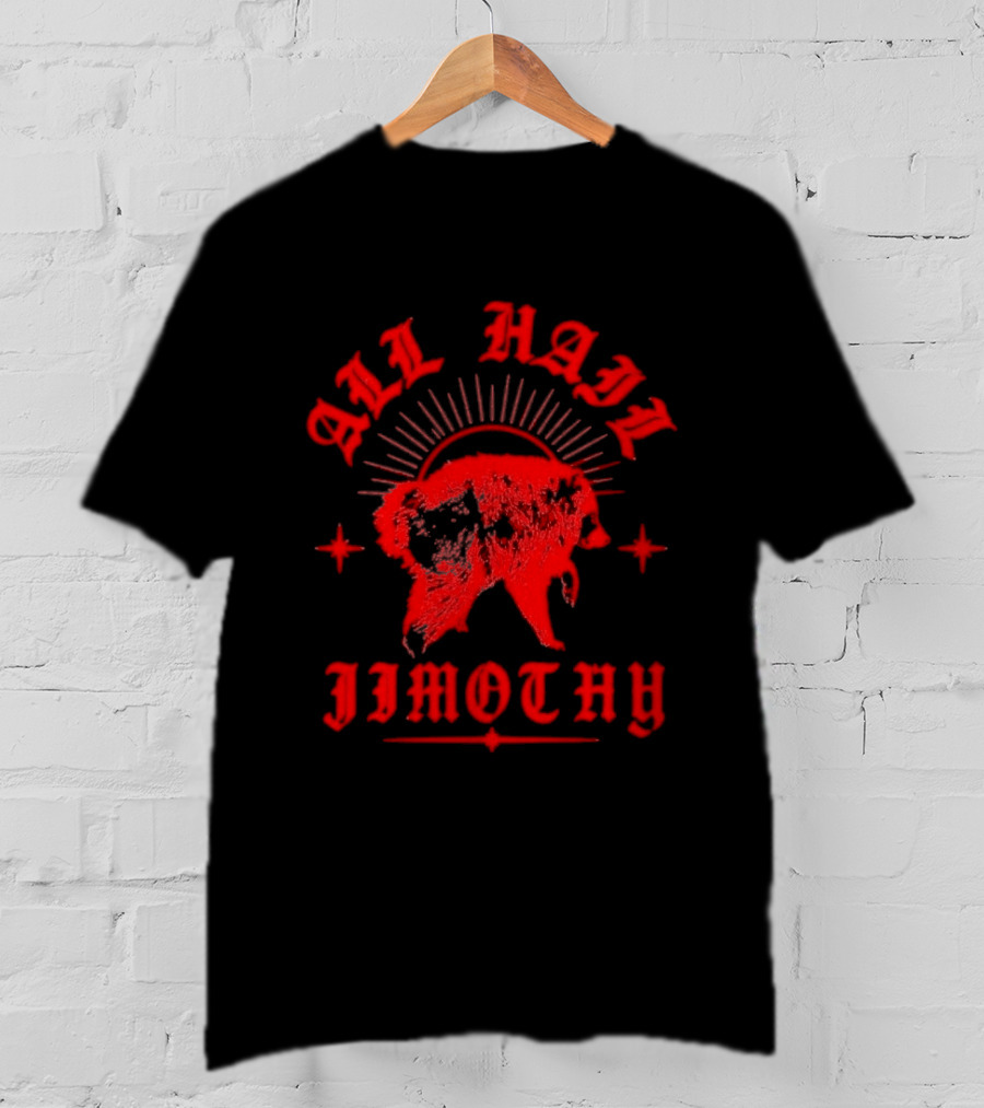 All Hail Jimothy Raccoon Red Starburst Buffalo T-Shirt