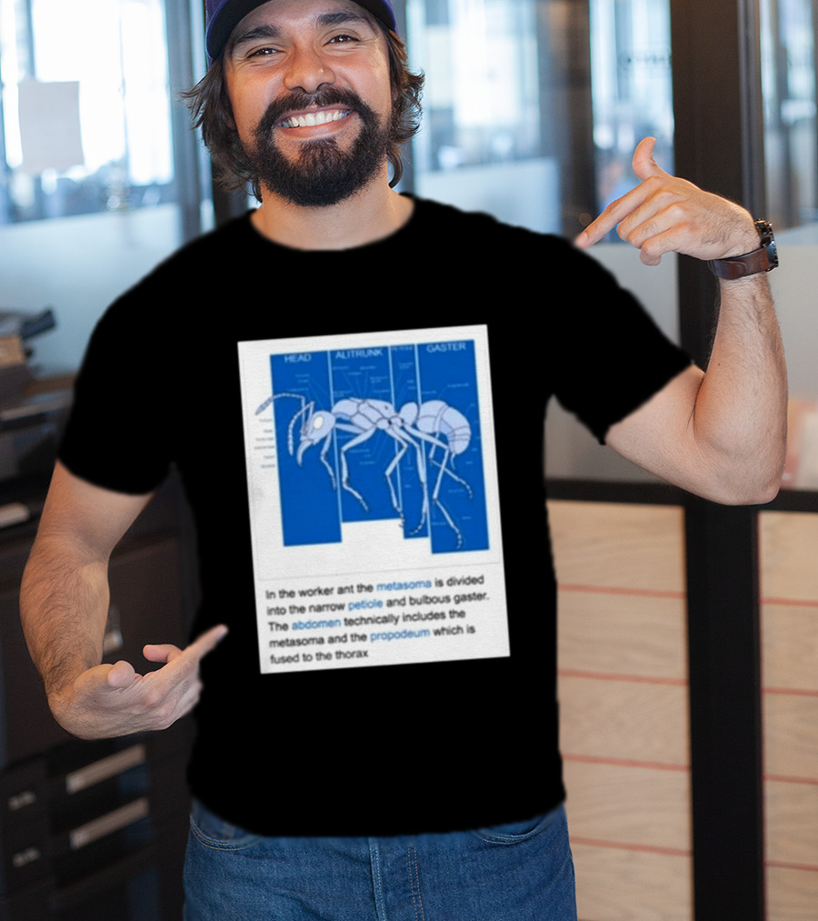 Head Alitrunk Gaster Metasoma Petiole Anatomy Of An Ant T-Shirt
