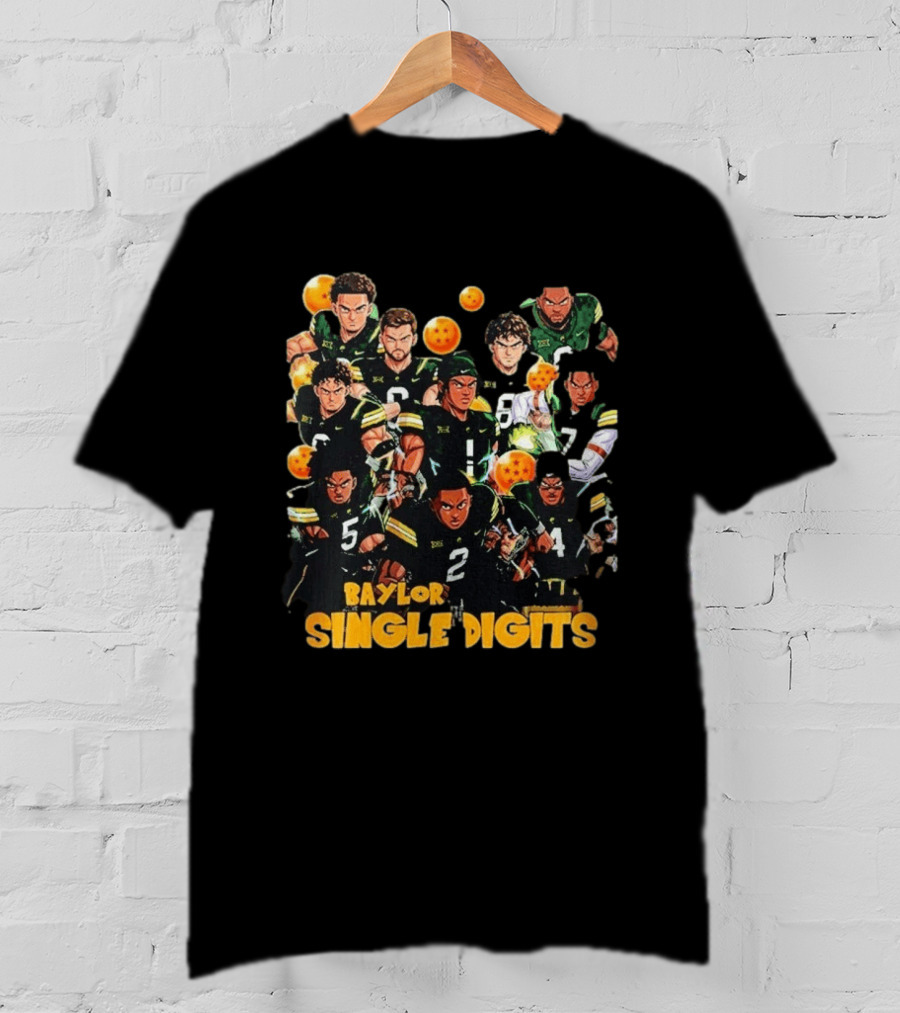 Baylor Bears Football Dragon Ball Z Crossover Single Digits Characters T-Shirt
