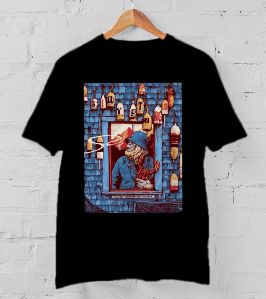 Billy Strings Portland ME 2026 Night 2 Event Cross Insurance Arena July 25 Dan Dippel Coastal Fisherman T-Shirt