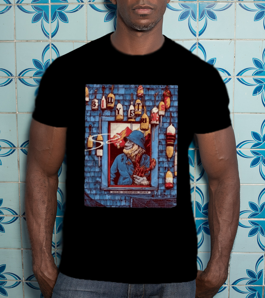 Billy Strings Portland ME 2026 Night 2 Event Cross Insurance Arena July 25 Dan Dippel Coastal Fisherman T-Shirt