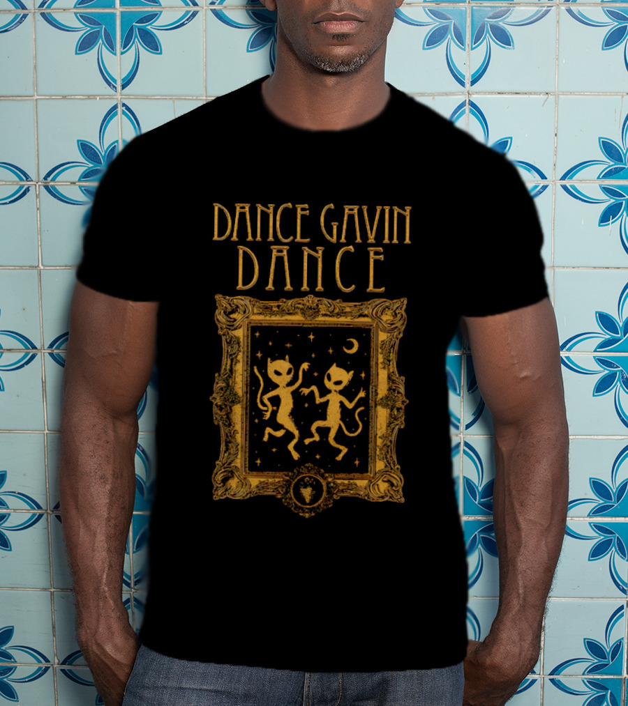 Dance Gavin Dance Alien Cats Framed Celestial Dance T-Shirt