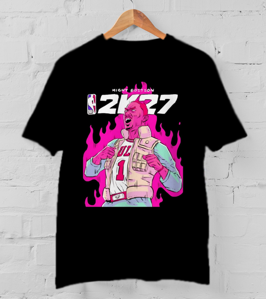 Derrick Rose Bulls NBA 2K27 Might Edition Basketball T-Shirt