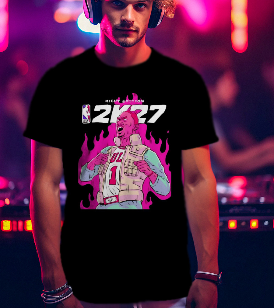 Derrick Rose Bulls NBA 2K27 Might Edition Basketball T-Shirt