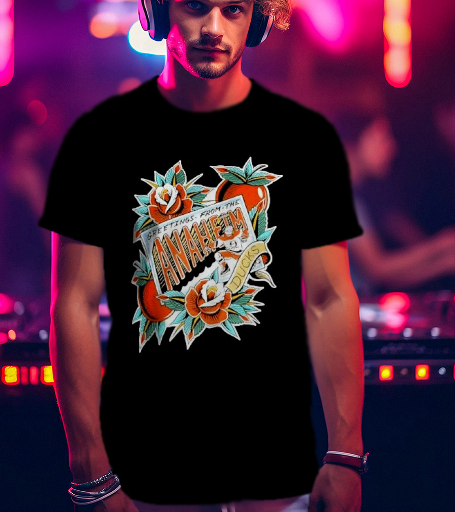 Greetings From The Anaheim Ducks Hockey Tattoo T-Shirt
