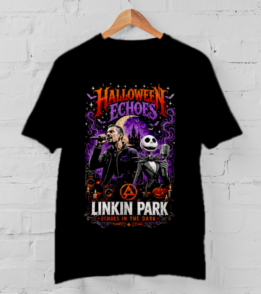 Halloween Echoes Linkin Park Echoes In The Dark Chester Bennington Jack Skellington T-Shirt