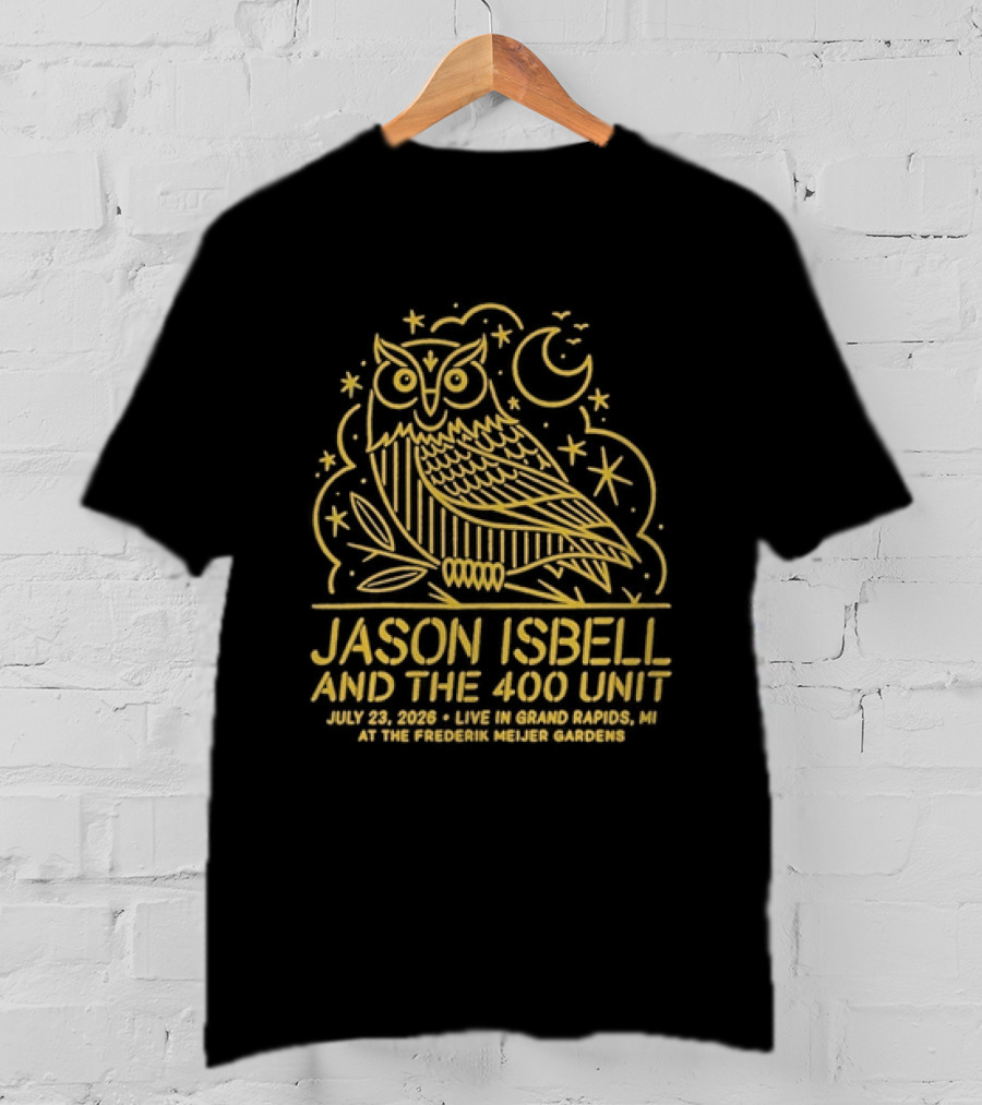 Jason Isbell And The 400 Unit Owl Frederik Meijer Gardens Grand Rapids MI July 23 2026 T-Shirt