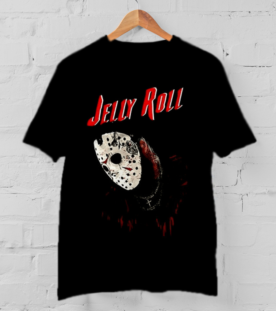 Jelly Roll Horror Mask Halloween T-Shirt