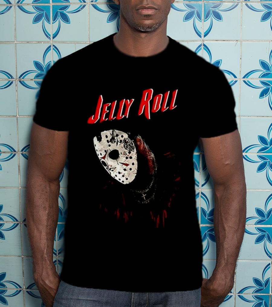 Jelly Roll Horror Mask Halloween T-Shirt