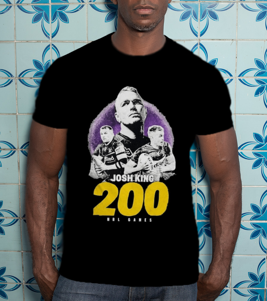 Josh King 200 NRL Games Melbourne Rugby Milestone Celebration T-Shirt