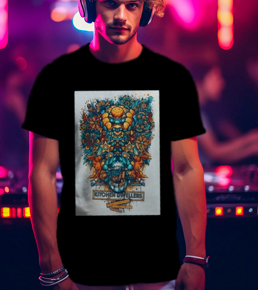 Kitchen Dwellers Winter Park CO July 24 25 2026 Tour Psychedelic Floral T-Shirt