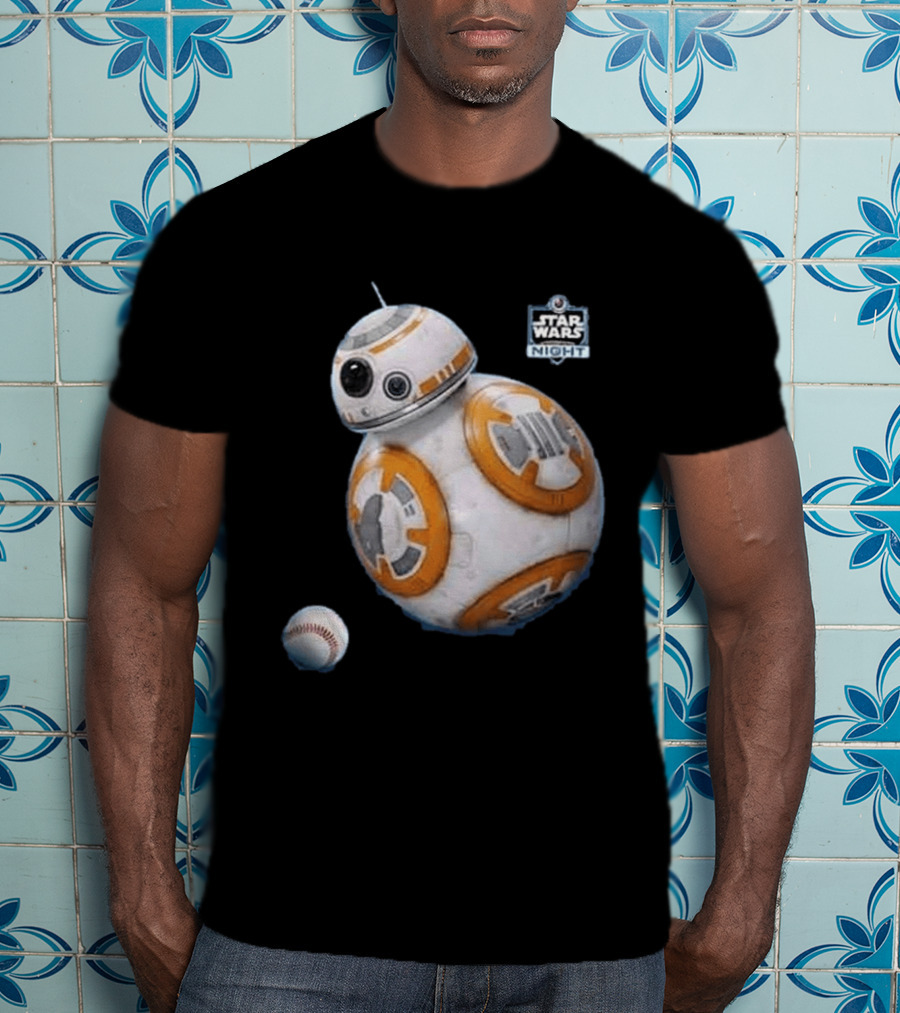 Star Wars Night BB 8 Baseball Event T-Shirt