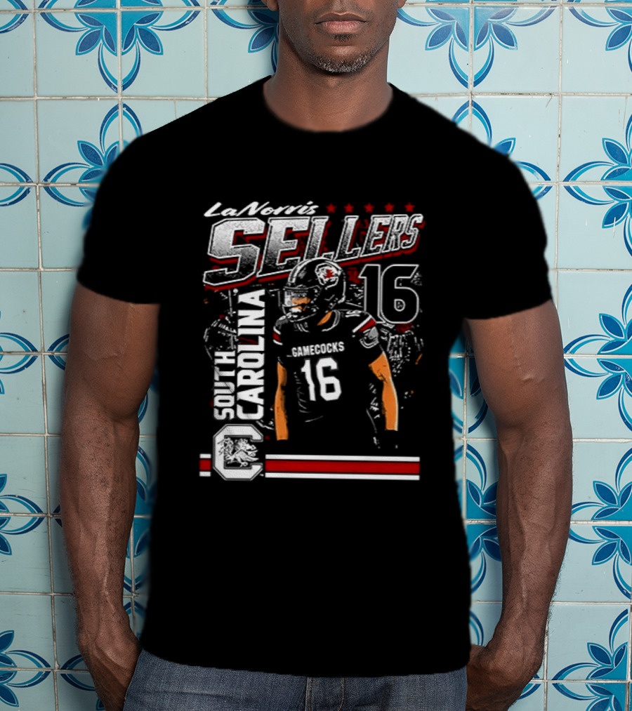 LaNorris Sellers 16 South Carolina Gamecocks Football Player T-Shirt