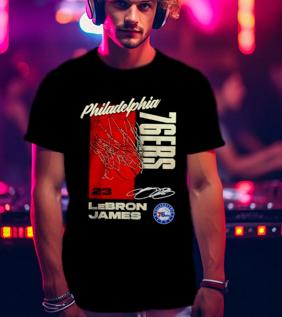 LeBron James 23 Philadelphia 76ers Basketball T-Shirt