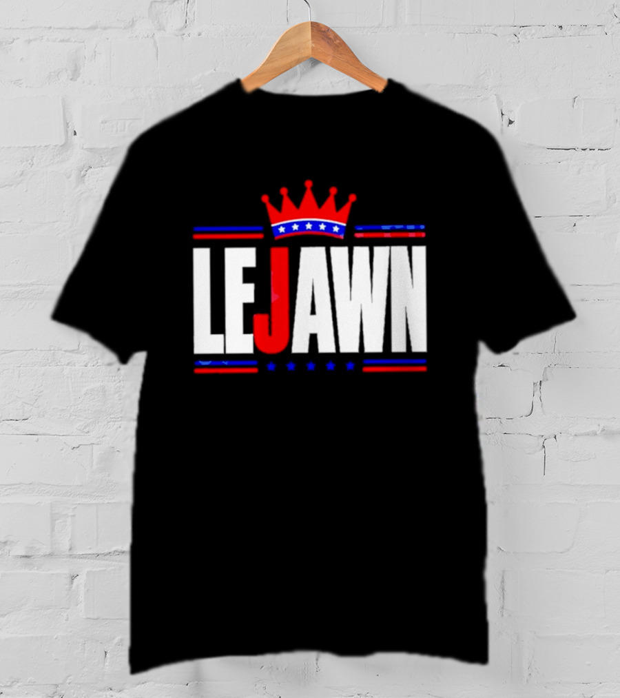 LeJawn Philadelphia Stars Crown Red Blue Stripes T-Shirt