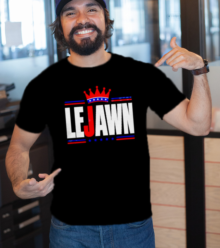 LeJawn Philadelphia Stars Crown Red Blue Stripes T-Shirt