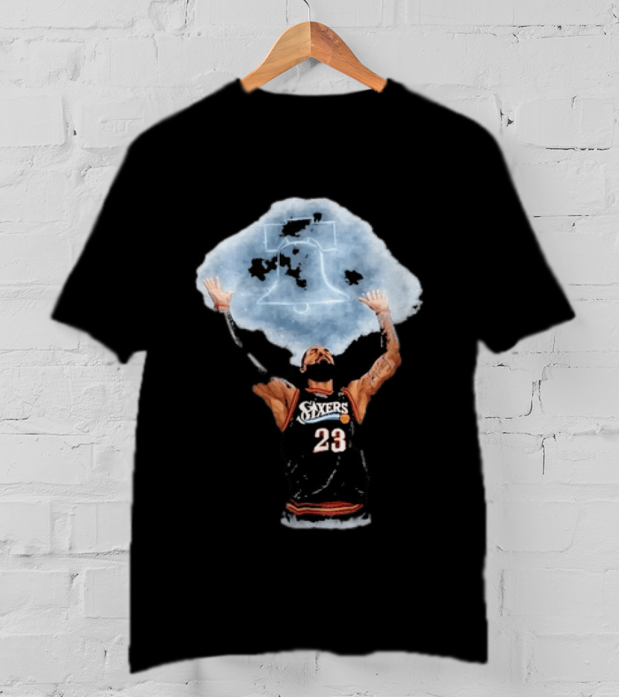 Philadelphia Sixers LeBron James 23 Liberty Bell Basketball T-Shirt