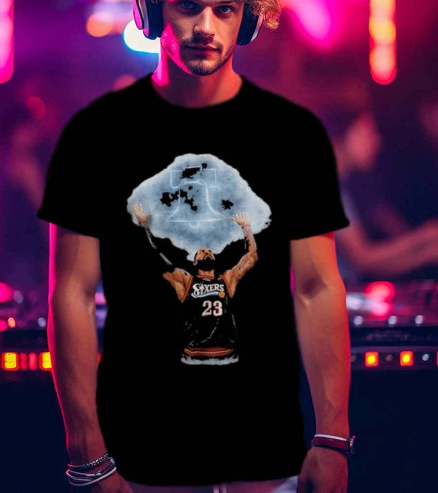 Philadelphia Sixers LeBron James 23 Liberty Bell Basketball T-Shirt