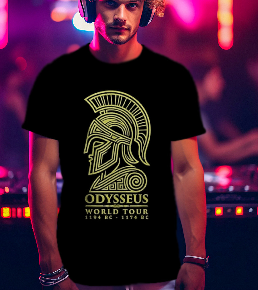 Odysseus World Tour 1194 BC 1174 BC Spartan Helmet T-Shirt