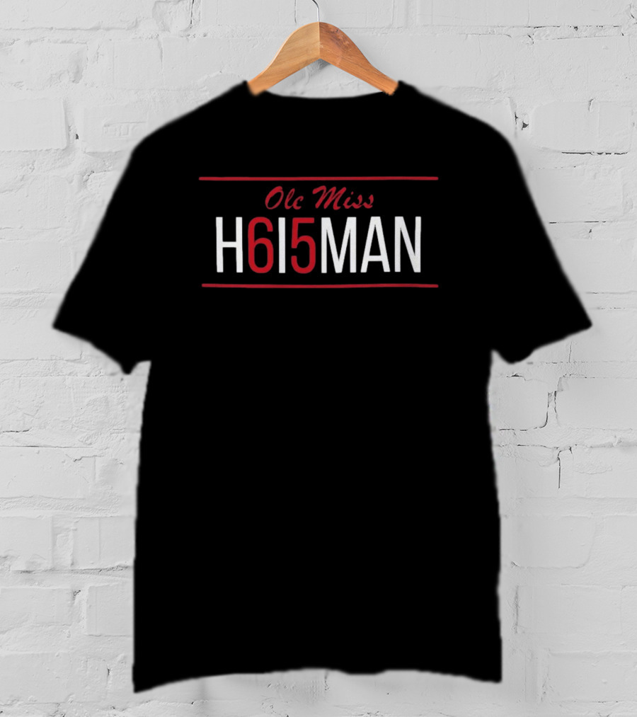 Ole Miss H615MAN 2026 Heisman Trophy Candidate Football T-Shirt