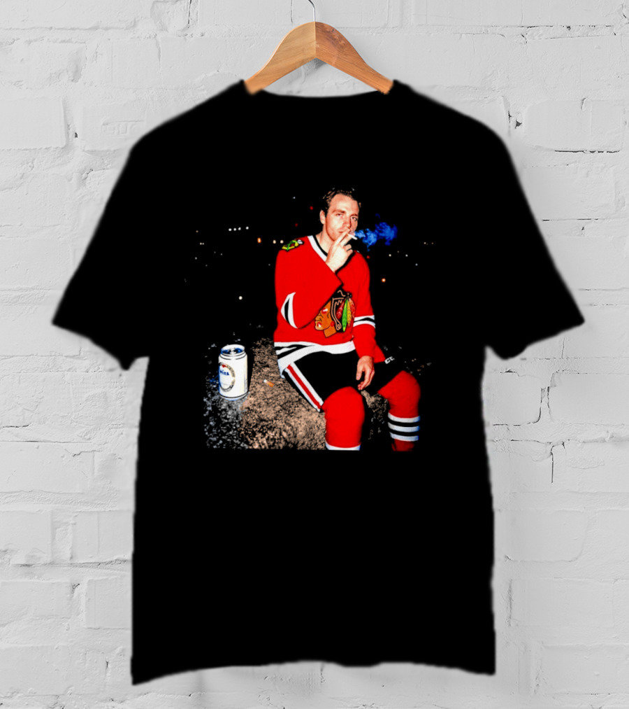 Patrick Kane Chicago Blackhawks Showtime Smoking Retro Aesthetic T-Shirt