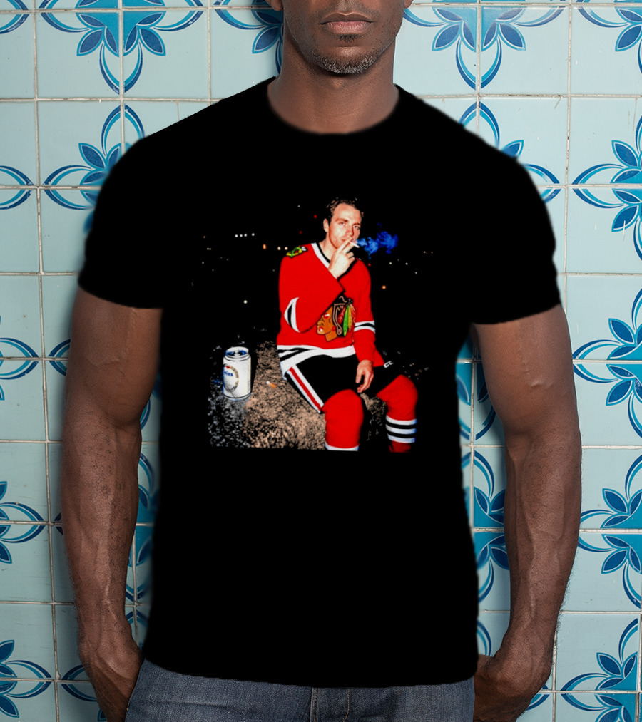 Patrick Kane Chicago Blackhawks Showtime Smoking Retro Aesthetic T-Shirt