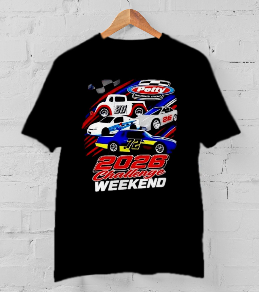 Petty International Raceway 2026 Challenge Weekend Race Cars 20 26 72 T-Shirt