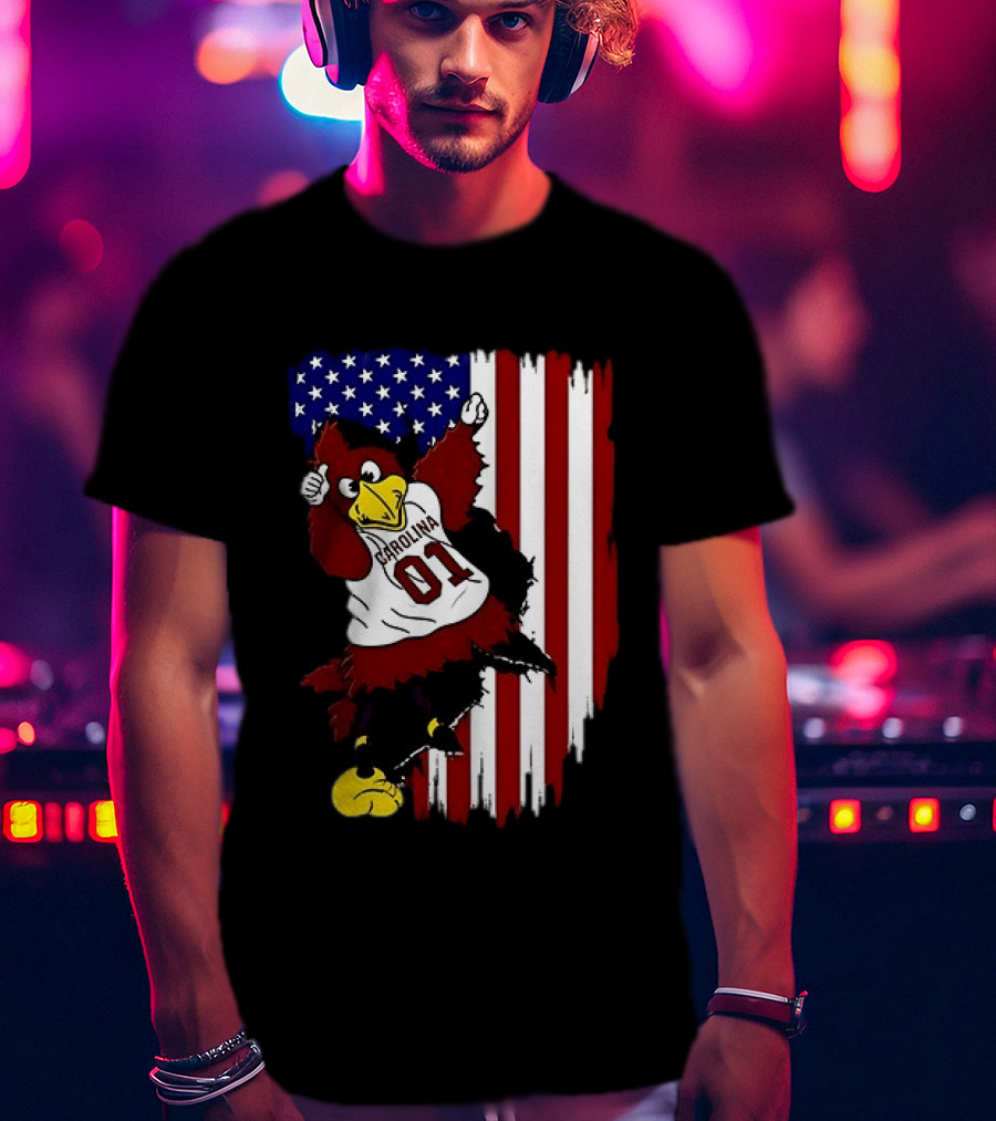 South Carolina Gamecocks Carolina 01 USA Flag We The People T-Shirt