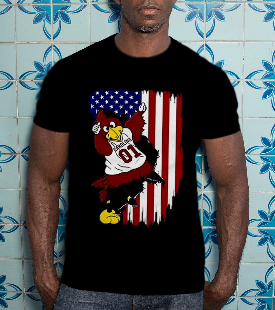 South Carolina Gamecocks Carolina 01 USA Flag We The People T-Shirt