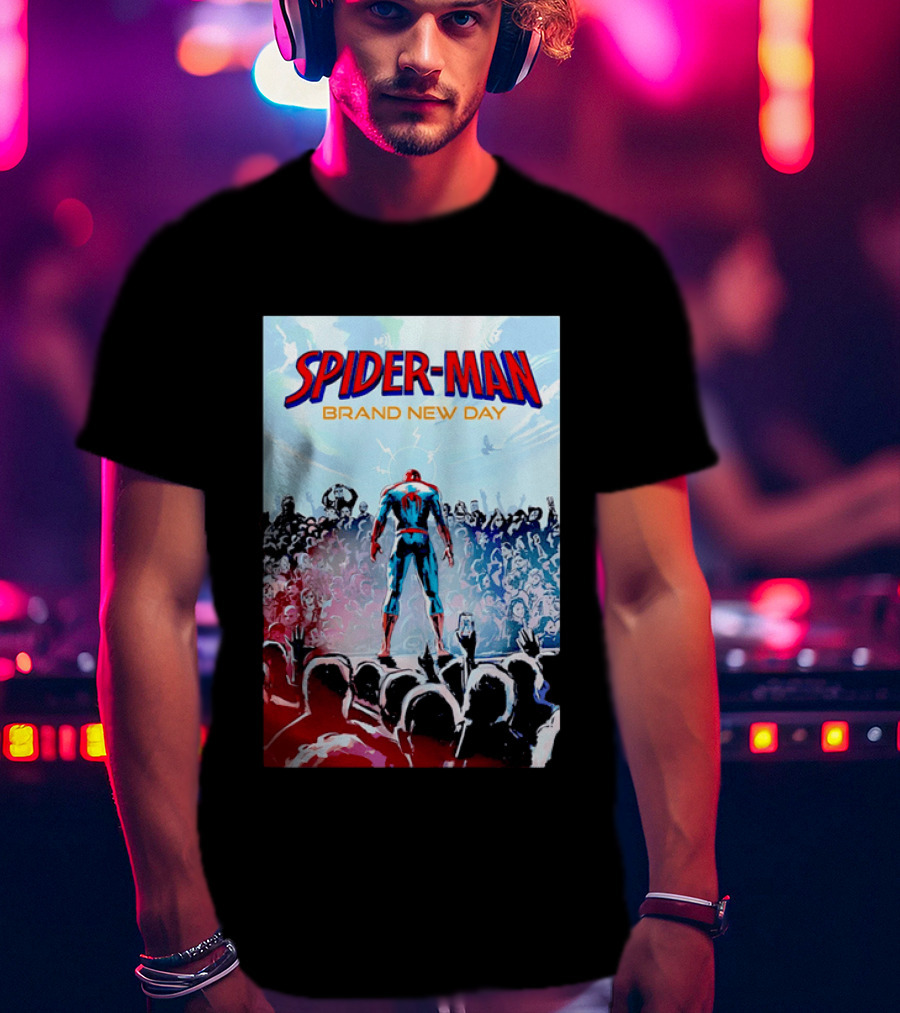 Spider Man Brand New Day Crowd Marvel T-Shirt