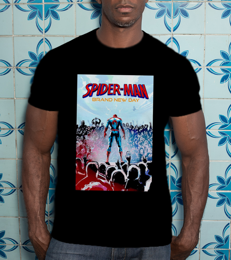 Spider Man Brand New Day Crowd Marvel T-Shirt