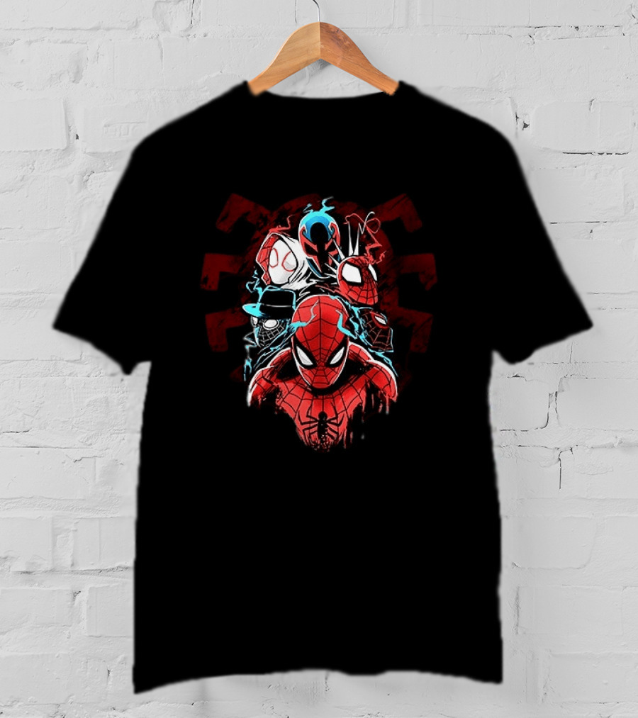 Spider Man Peter Parker Miles Morales Spider Verse Marvel Comics Spider Man Noir Gwen Stacy 2099 T-Shirt