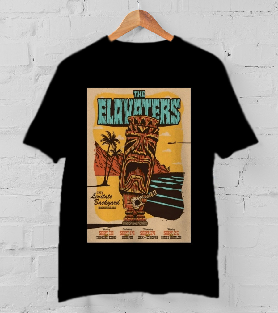 The Elovaters 2026 Levitate Backyard Marshfield MA Event With The Guess Who Max DJ Boppa Emily Rose Sept 18 25 T-Shirt