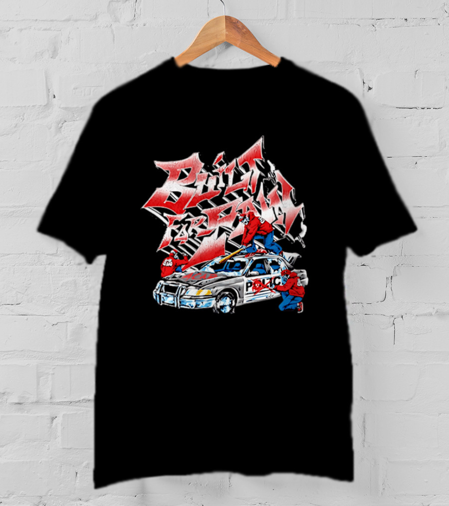 Zuko Built For Pain Police Car Destruction Graffiti T-Shirt