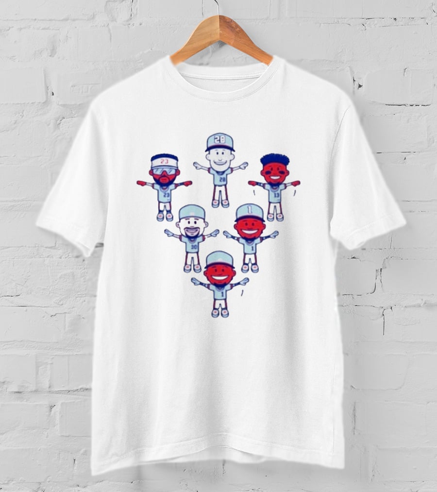 Chris Sale Keep Flying 2 Baseball Cartoon Characters With Numbers T-Shirt