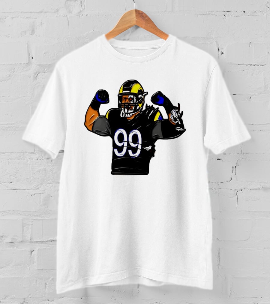 Los Angeles Rams Cyborg Player Cyber Beast 99 Football T-Shirt