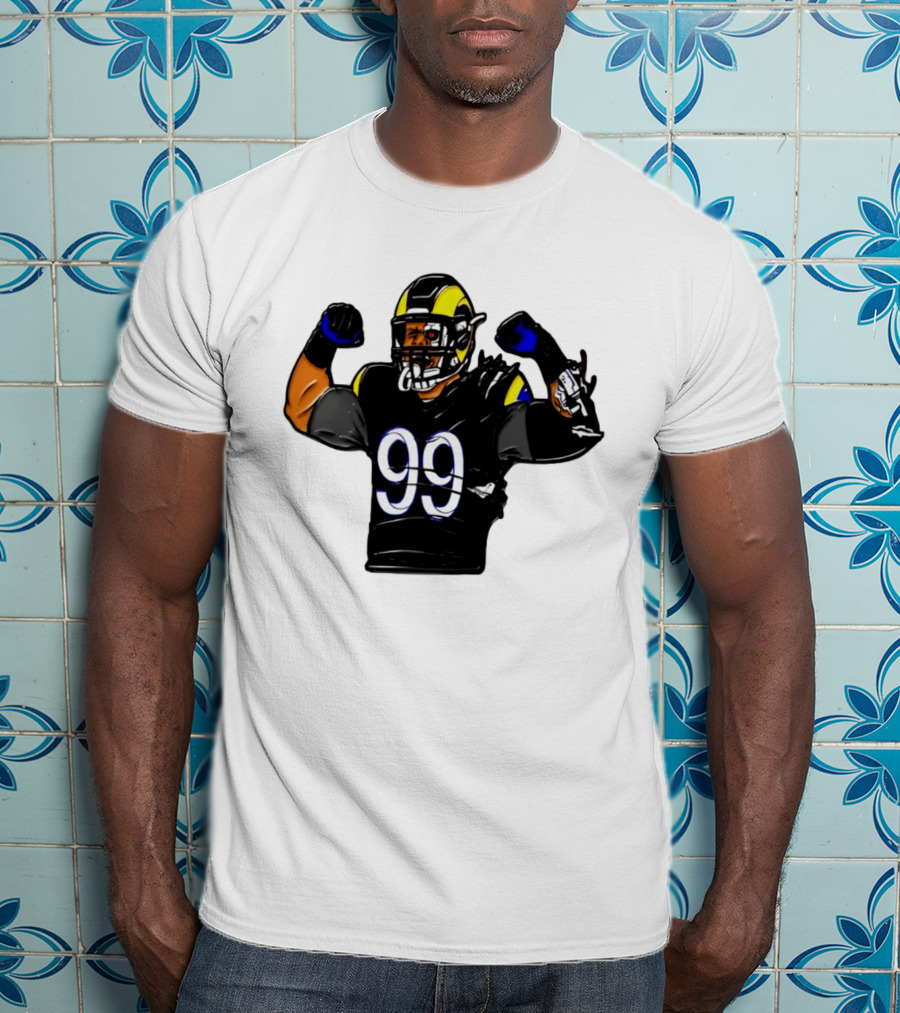 Los Angeles Rams Cyborg Player Cyber Beast 99 Football T-Shirt