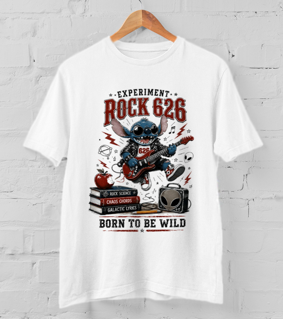 Experiment Rock 626 Born To Be Wild Music Science Chaos Chords Galactic Vibes T-Shirt