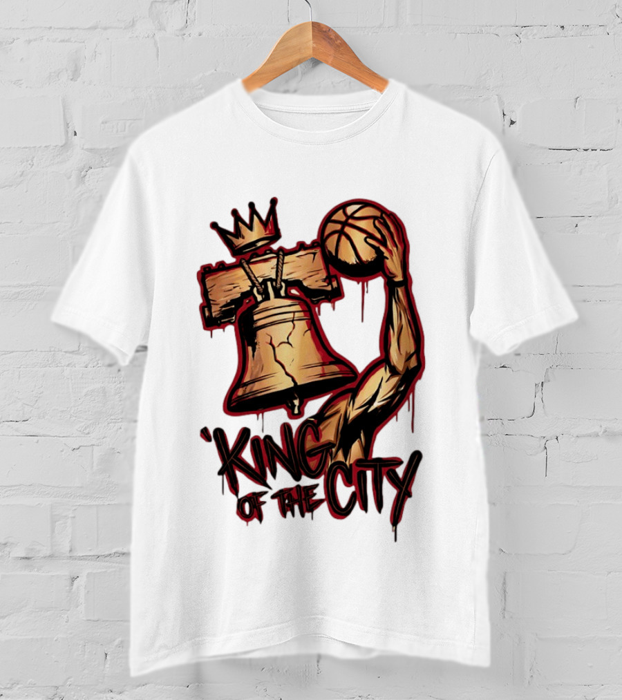 King Of The City Lebron James Basketball Philadelphia 76ers NBA 2026 T-Shirt