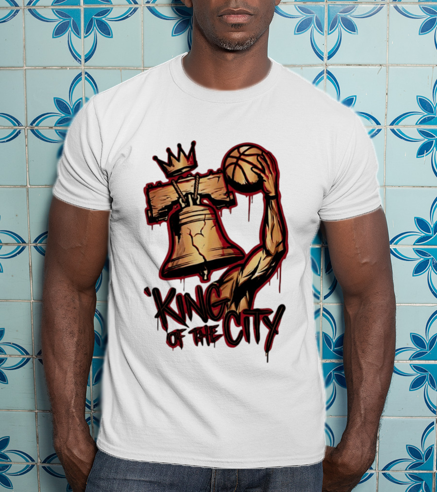 King Of The City Lebron James Basketball Philadelphia 76ers NBA 2026 T-Shirt