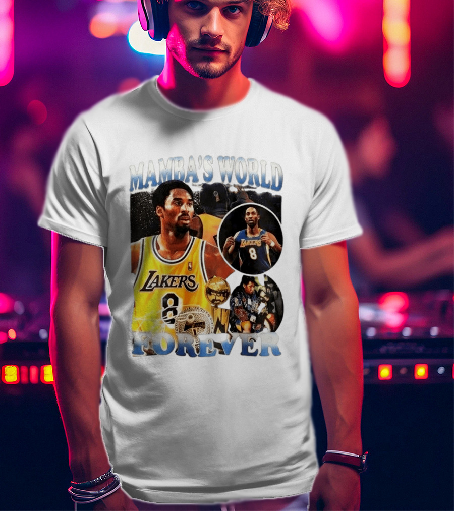 Mamba's World Forever Lakers Kobe Bryant 8 T-Shirt