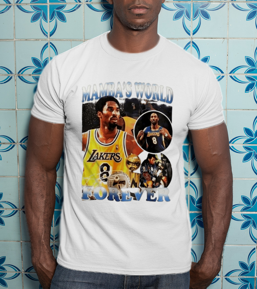 Mamba's World Forever Lakers Kobe Bryant 8 T-Shirt